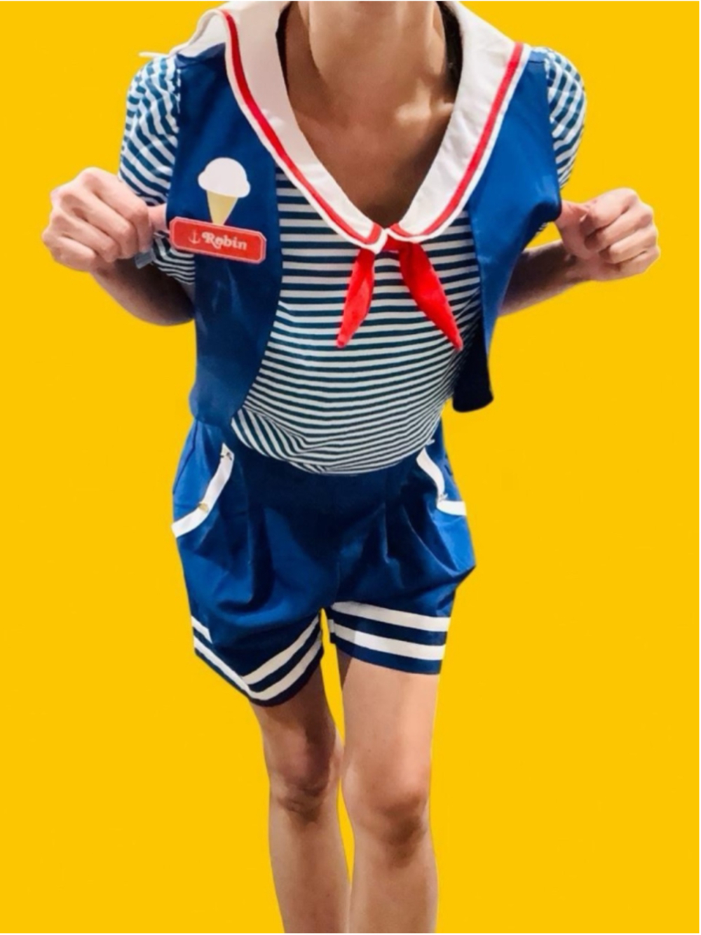 Stranger Things Robin Scoops Ahoy Costume Women’s S/M Netflix Halloween